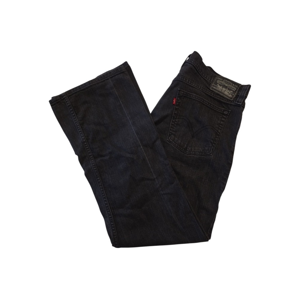 Levi's 527 Jeans Mens 36x32 Black Low Boot Cut Stretch Denim Y2K
